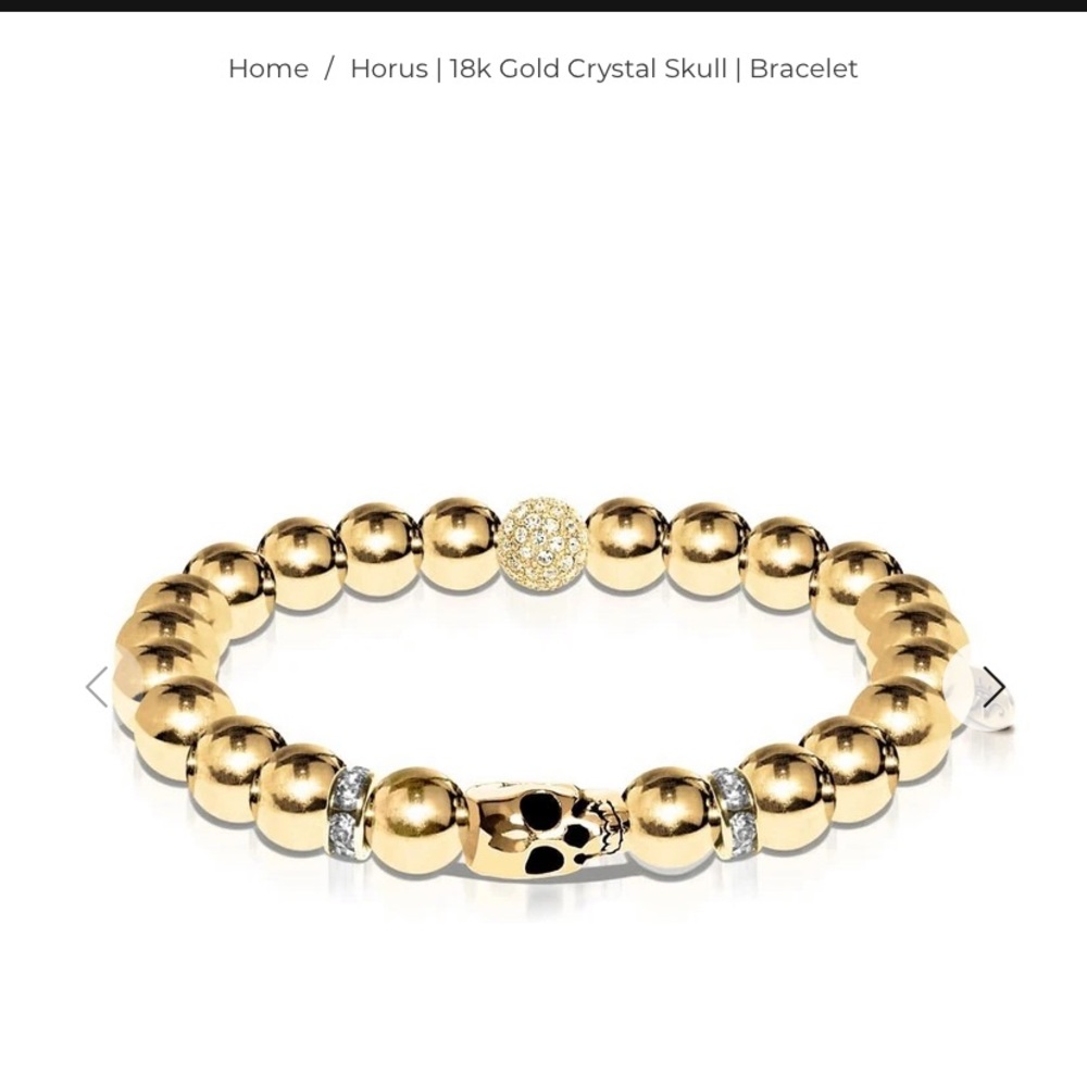 Nogu 18k Crystal Skull Bracelet